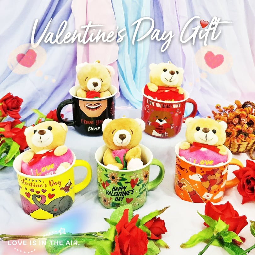 Valentine's Mugs Set of 5