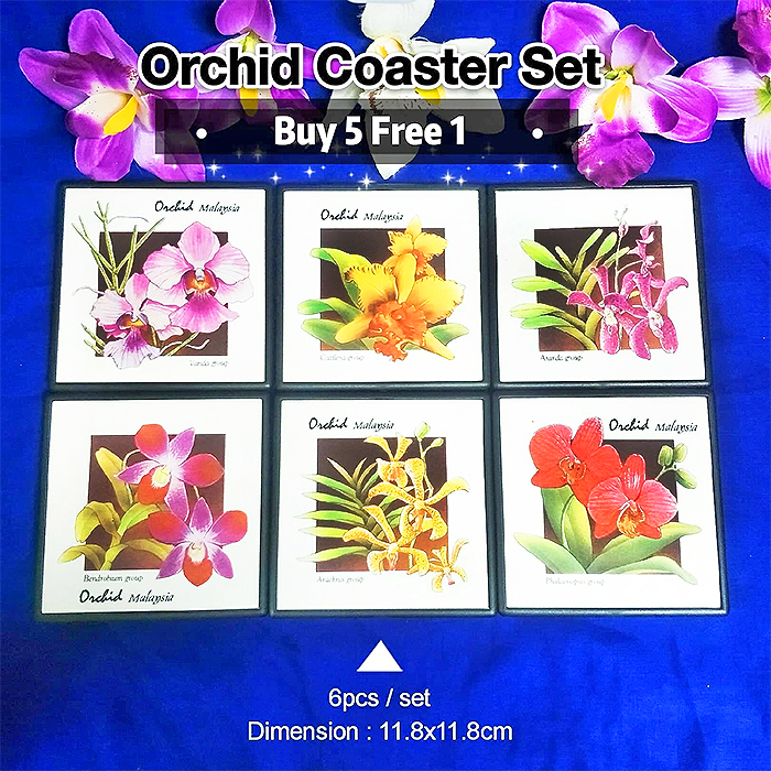 Orchid Coaster BUY 5 FREE 1 Set