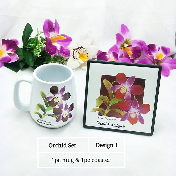 Orchid Coaster + Mug Set