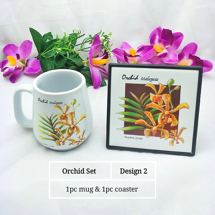 Orchid Coaster + Mug Set