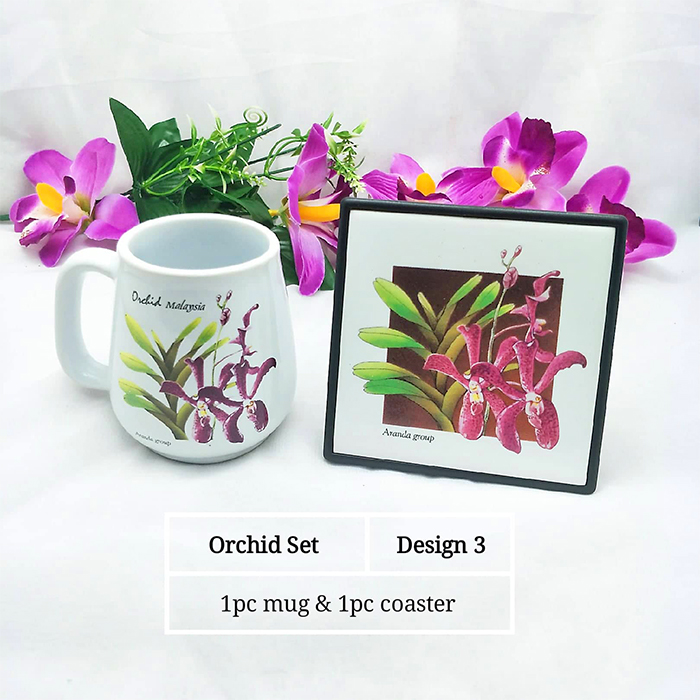 Orchid Coaster + Mug Set