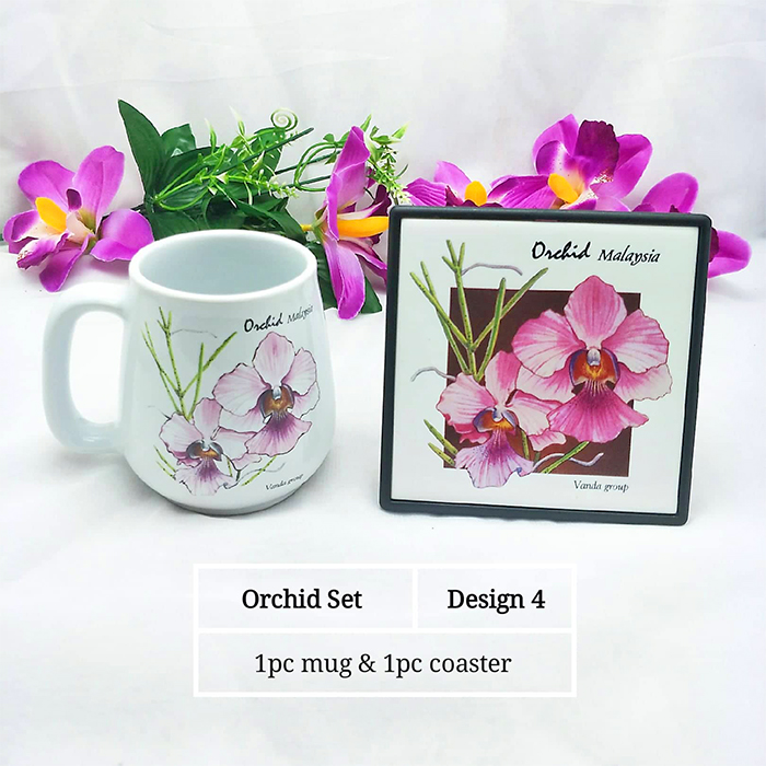 Orchid Coaster + Mug Set