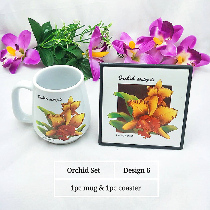 Orchid Coaster + Mug Set