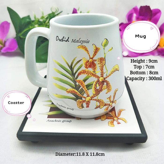 OCM - Orchid Coaster + Mug Set